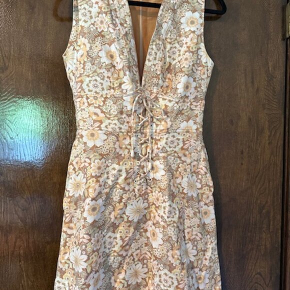 Zimmermann Zippy 100% Linen Luxury Lace-Up Mini Dress Women's Size 0 - Picture 5 of 7